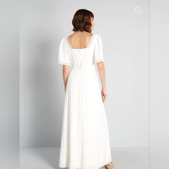 NWT - Size 10 ModCloth White Dress - Lace You Down the Aisle - Picture 5 of 9